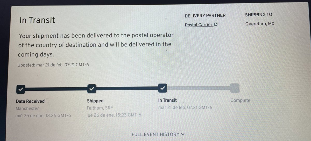 roger_casillas's tweet photo. Creen que ya me chingaron los del servicio postal Mexicanisimo ?
Compré en #F1store el 25 de Enero y el 21 de Feb estaba ya en servicio postal mexicano … ultimas noticias desde entonces
Chingue a mi mouser 🫠 https://t.co/wuznNJ9PIW