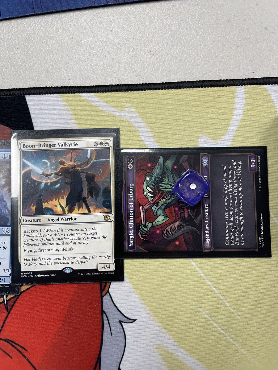 SquirrelDragon's tweet image. 10/4 Yargle with flying, first strike, and Lifelink for exactly lethal

#MTGMachine #magic #Yargle