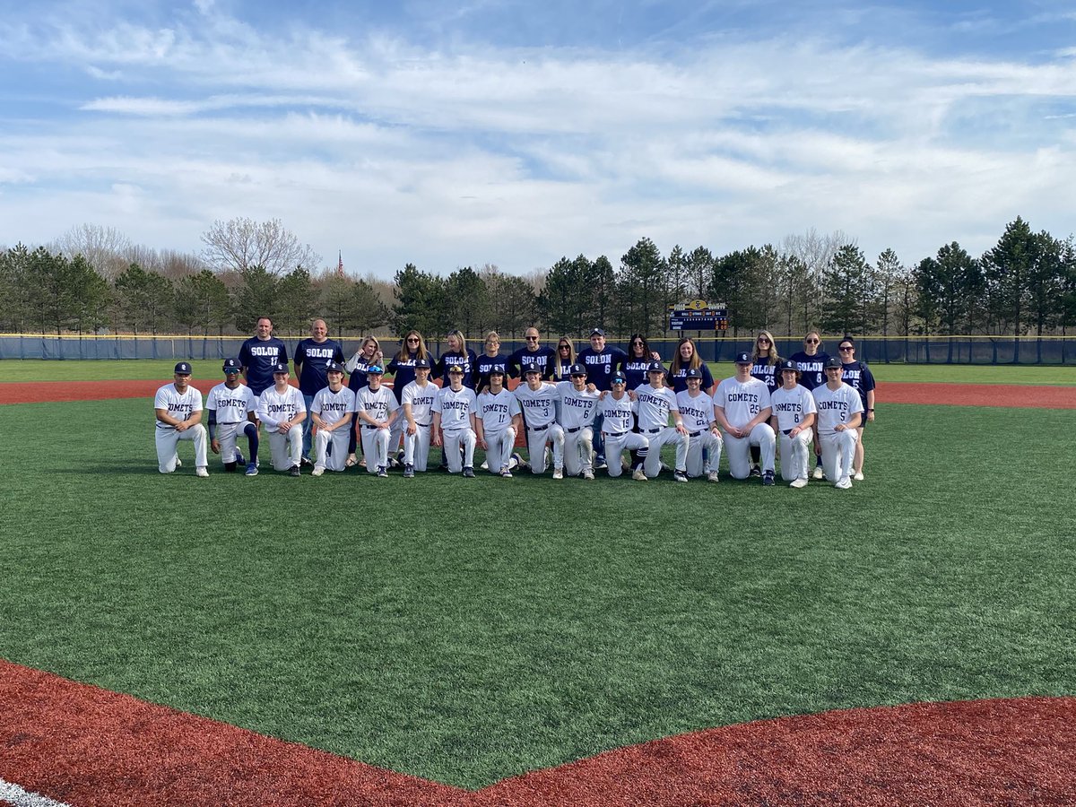 W on Staff Appreciation Day. Just like in the picture, the Solon staff always has our backs! Thanks <a href="/InvadersBSB/">Normandy Baseball</a> for coming out east for this special day.