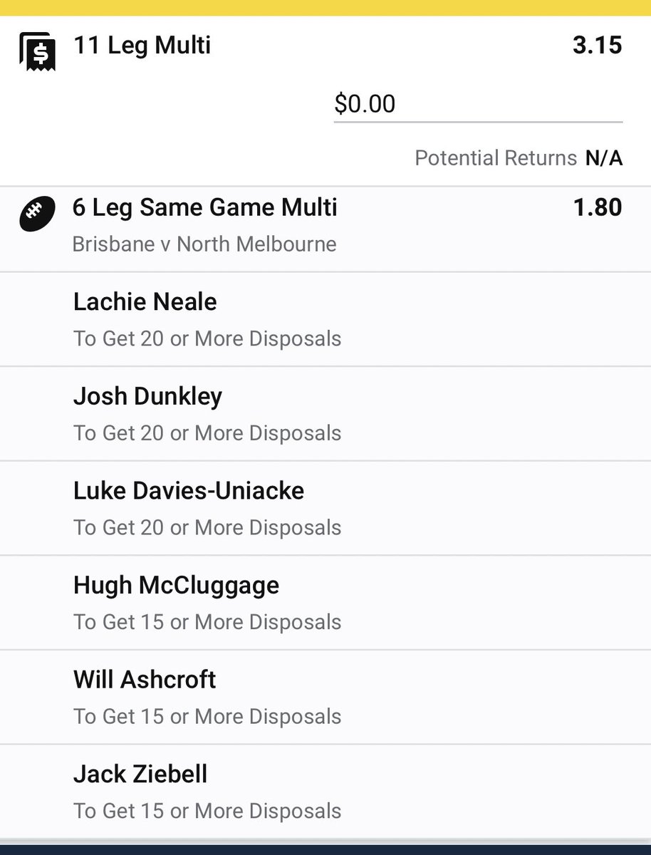 ShortysSuperCo1's tweet photo. Coupla wins last night sets us up well for today π
I reckon thereβs a bit of value in #aflLionsRoos and also chucked in a conservative 11-legger across Saturday haha! #SameGameMulti #AFL Have a good one guys https://t.co/i3ICVkUMJH