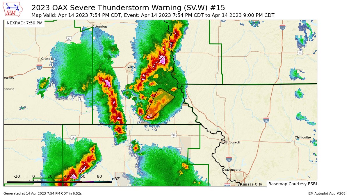 IEMBot OAX on Twitter "OAX issues Severe Thunderstorm Warning [wind