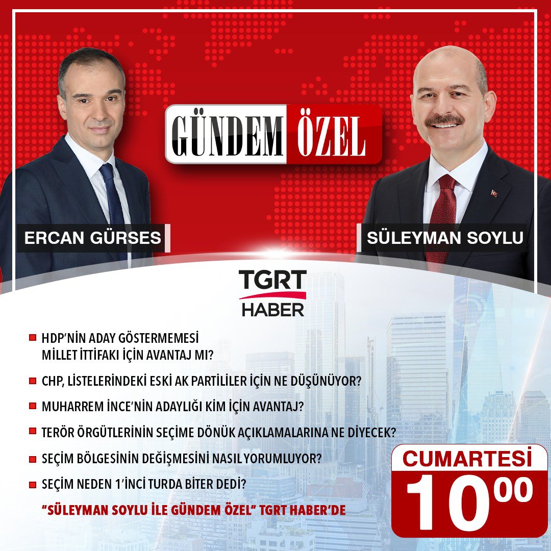 Saat 10.00’da bekleriz…