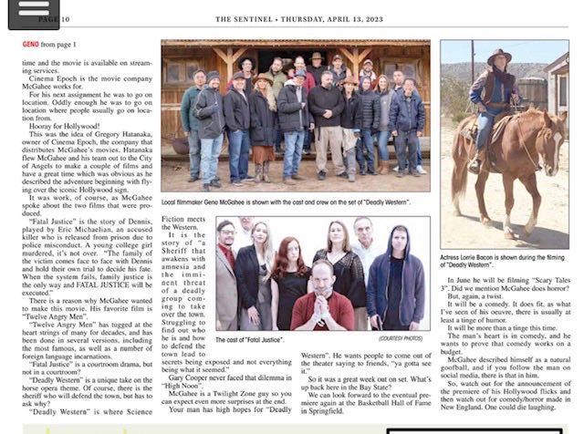 chrisspinelli2's tweet photo. #Another #WriteUp for #FatalJustice &amp; #DeadlyWestern #Written &amp; #Directed by @genobambino69 #SuperTime making these #movies! #Western #Thriller #movie #press #GoodTimes #Fun #OnLocation #streaming #Hollywood #Entertainment #PhotoOp @Nvisionate @cineridge @Cinema_Epoch https://t.co/iUbltYq66z