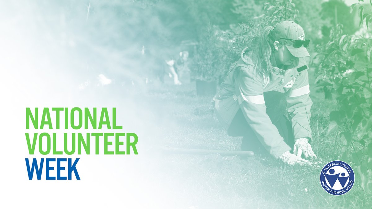 wrdsb's tweet photo. #WRDSB is thankful to students, staff, parents, caregivers, and community volunteers during #NationalVolunteerWeek.

Your time and talent in WRDSB councils, committees, clubs, teams or various events/initiatives is appreciated. 

YOU help build stronger school communities! 🙌 https://t.co/Q85We4lnzP