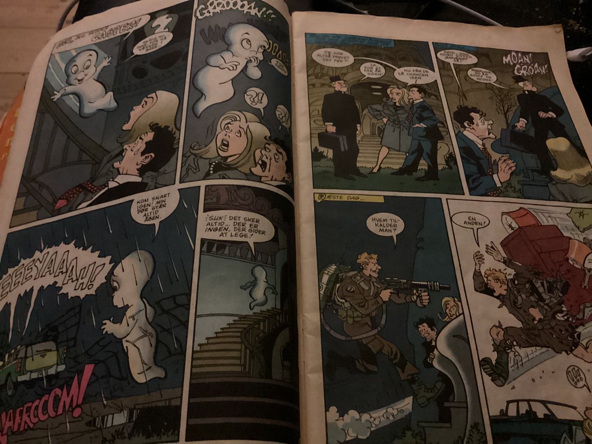 fcksv's tweet photo. @Linkara19 my Old Casper the movie comic on Danish with Batman on the back https://t.co/GDV2kRVxQQ