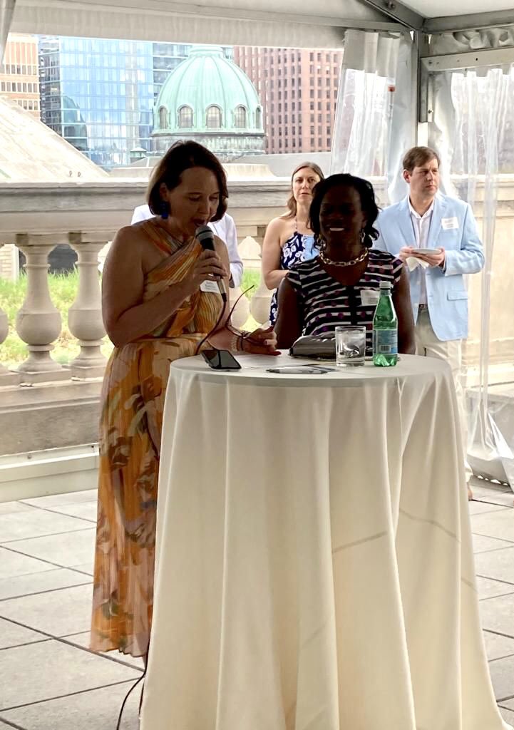 fpenguilly's tweet photo. Lovely evening tonight on the rooftops of #Philly to celebrate the 30th anniversary of the French international school of Philadelphia. Congratulations to Head of School Kathy Kotchik, Board Chair Nadine Durham, and to the entire educational community! Happy birthday to EFIP! https://t.co/61ndSKBNBC
