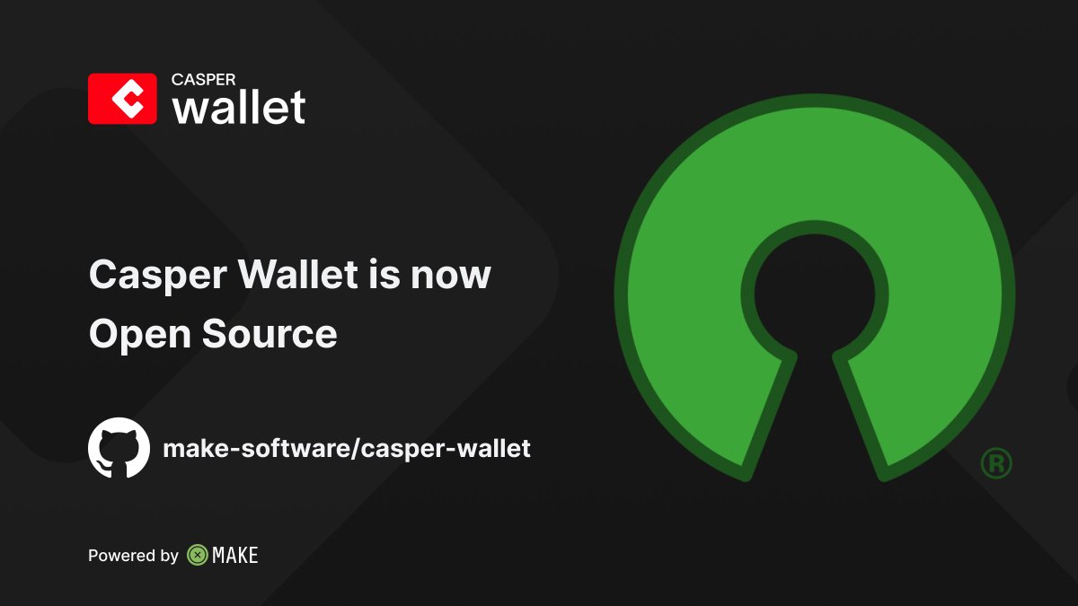 Casper Wallet On Twitter Exciting News Casper Wallet Is Now Open Casper Wallet On Twitter Exciting News Casper Wallet Is Now Open