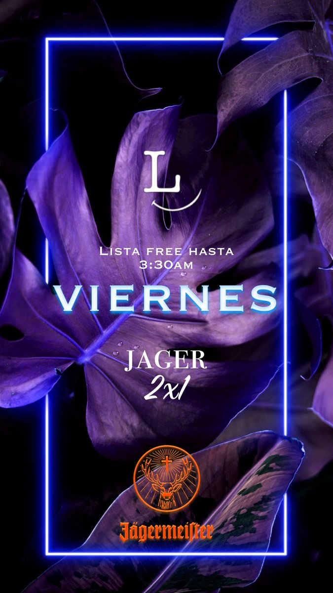 viernes en Lola!!! 2x1 jager y lista fue hasta 3:30