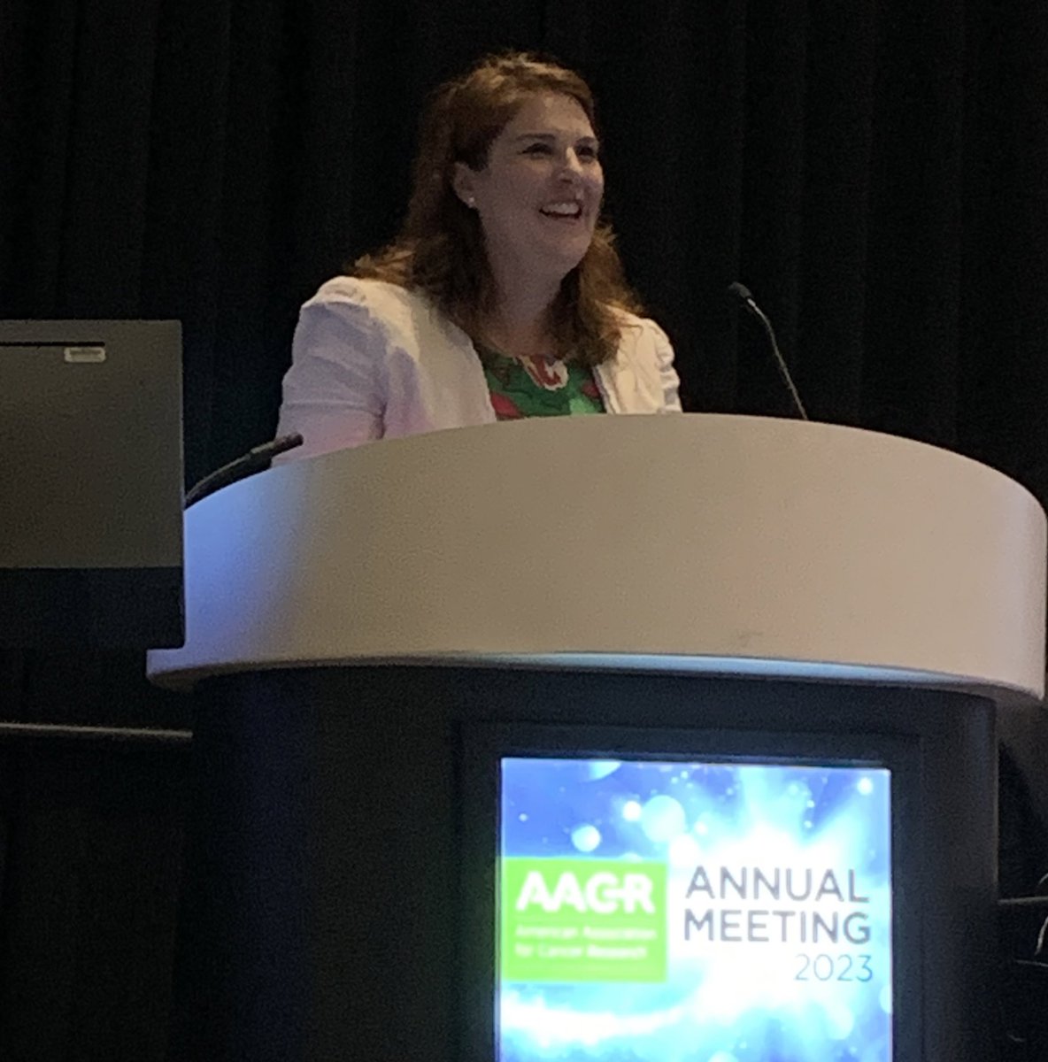 MD Anderson is studying the #microbiome in those with cancer to improve treatment response, but there’s still much to discover. “We’re trying to create guidance on what cancer patients should eat under different conditions,” said @carrie_d_mac today at #AACR23 session ED030.