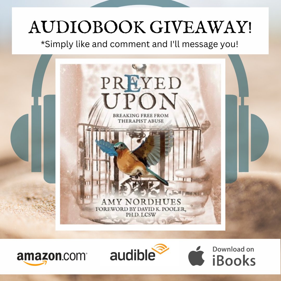 Simply like, comment and share to win a free audiobook version of Prayed Upon! #audiobook #giveaway #freebook #memoir #abuseofpower #prayedupon #adultabuse #clergyabuse #therapistabuse #pastorabuse #audiobooks #freeoffer #abuse #trauma #healing #churchhurt #narcissistabuse #books