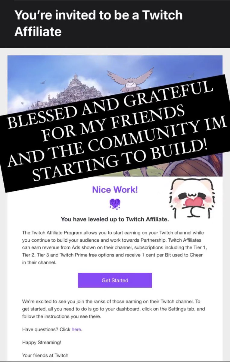 LilGie_'s tweet photo. Just about a week ago I was invited to be a twitch affiliate! 💜🥳 I can’t thank my friends enough for helping me get here and for those who have always encouraged me to just start streaming. I wouldn’t be here without y’all! 🙌🏼 https://t.co/IRZHeVNws6