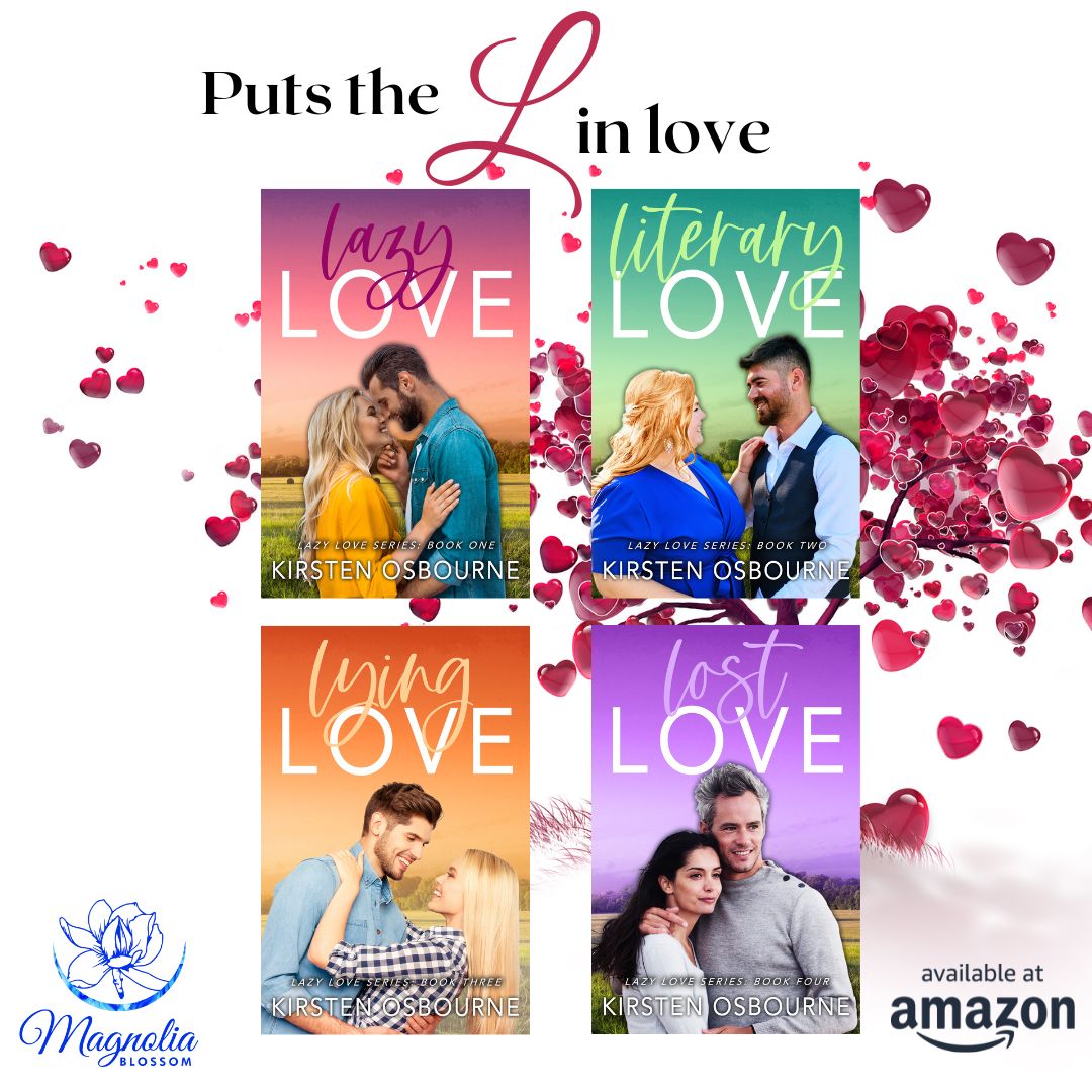 magbpublishing's tweet photo. Lazy, Literary, Lying, Lost.... Kirsten Osbourne's Lazy Love series puts the L love!
4 sweet romances that'll tug your heartstrings.
🥰💖

Available on Amazon➡https://t.co/aIXNVlroTG

#lovestories #love #romancebooks #romancereaders #read #reading #mustread #readromance #romance https://t.co/lCGp7U7O4R