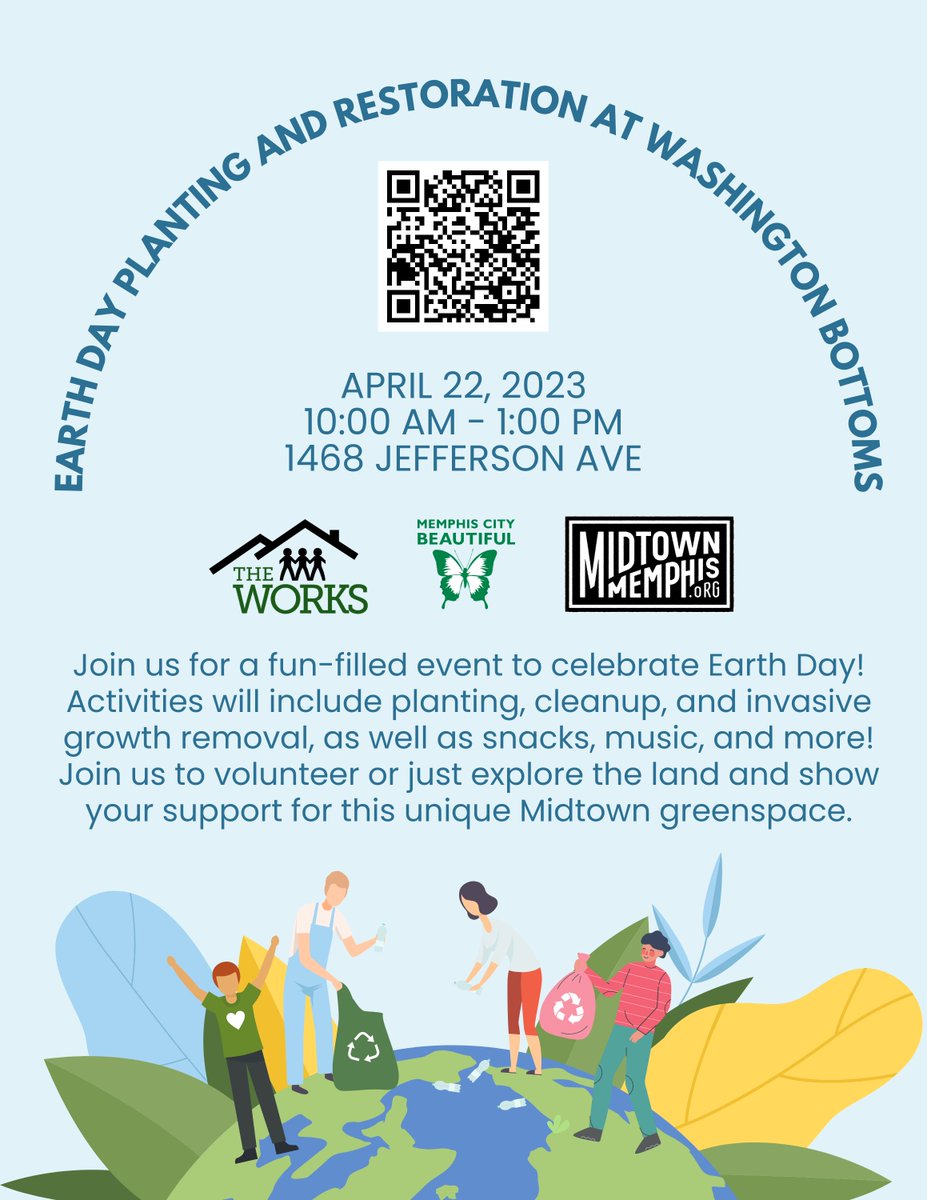 Earth Day is coming up and we'd love to have you join us in Washington Bottoms for our planting and restoration event! 🌎 All tools will be provided. Register here: bit.ly/40YLBqC