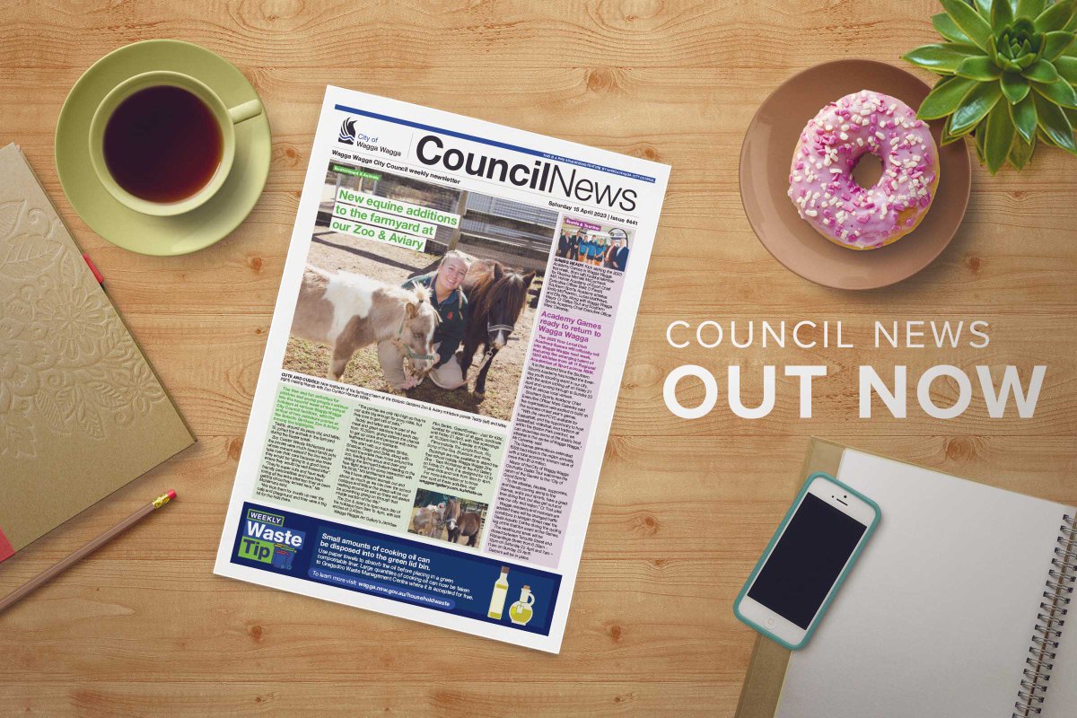 WaggaCouncil's tweet photo. In this week's issue of Council News 🥐☕🍳

🌟  The city gets ready to host its second Academy Games 🚲🏀
🌟  We meet the new cute and cuddly arrivals at the zoo 🐴🐎
🌟  Still time to apply for Annual Grants funding + more

Read it now 👉 https://t.co/sez25d2J5y https://t.co/Gh3IqJVPBM