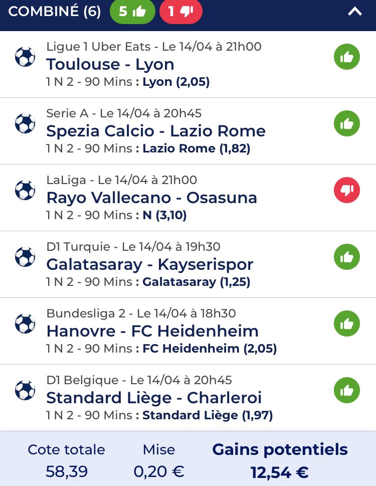 ludobikinho's tweet image. On continu sur la série qui passe presque… à 1 but de la côte à 50…ça va passer #ParionsSport #psel #TeamParieur