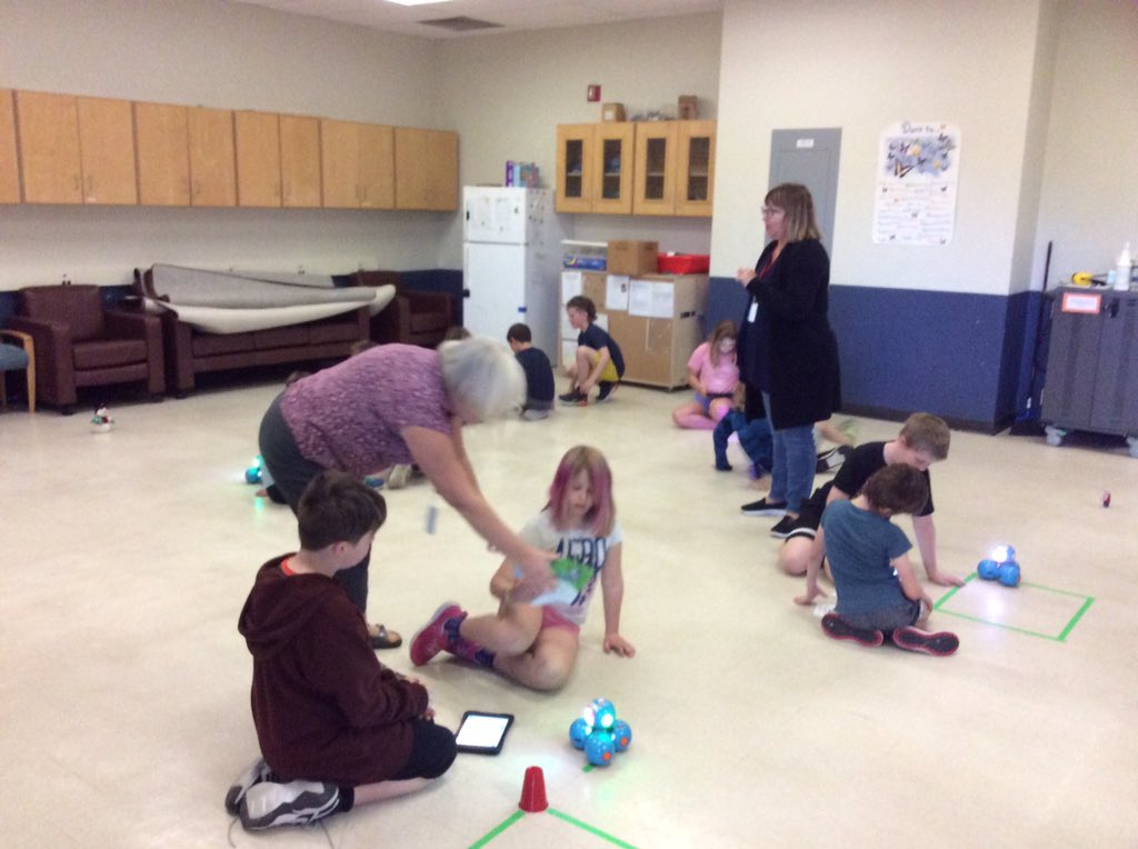 RegierReport's tweet photo. Thanks to Ms. Gordner and Ms. Allen for teaching us some coding today!  We enjoyed using Scratch Jr. and coding the Dash and Dot robots.  @SeaforthPublic @yourschools https://t.co/NICEYwNTWj