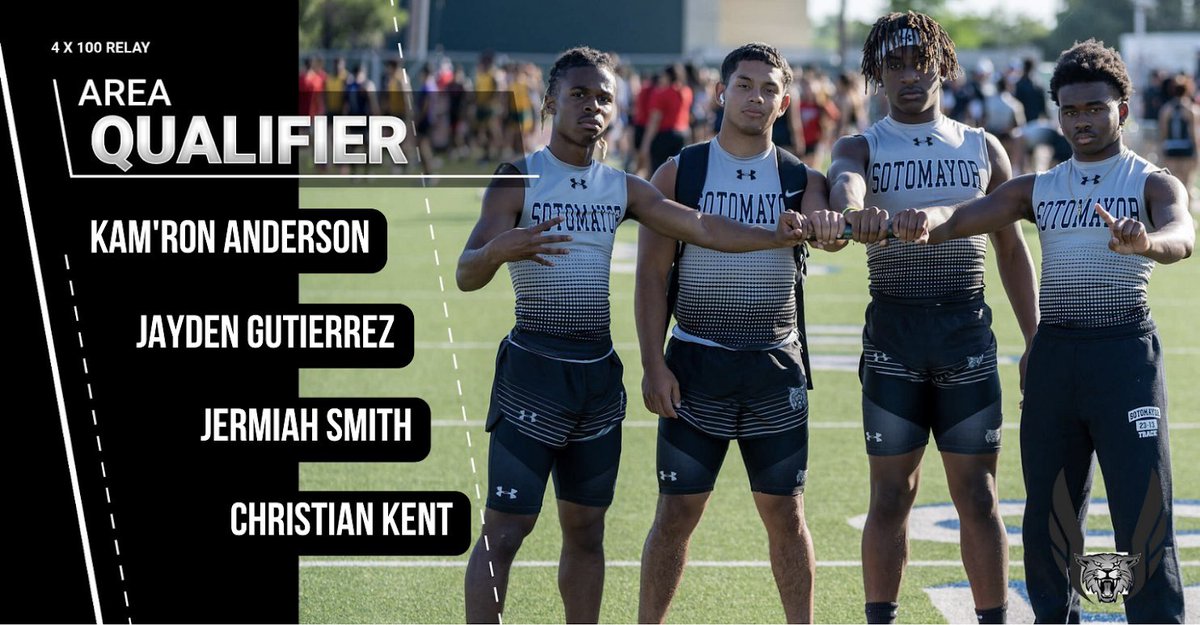 Soto_TF's tweet photo. Congratulations to our Varsity Boys 4x100 Relay on qualifying for the Area Meet next Friday!! 🐾🔥💨💪🏼 @NISDSotomayor @Coach_MOrales @WildcatsDen_SA https://t.co/WrL0RjOrpy