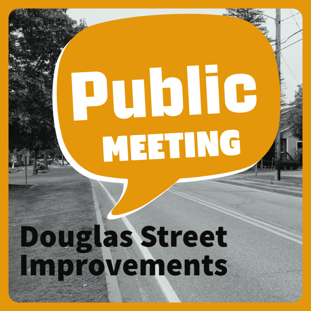 Join us at City Hall April 19 from 5:30 - 7:30 p.m. to discuss infrastructure improvements for the Douglas Street corridor from Chipman Road to Second Street. Attendees will be able to view conceptual plans and exhibits and provide feedback.