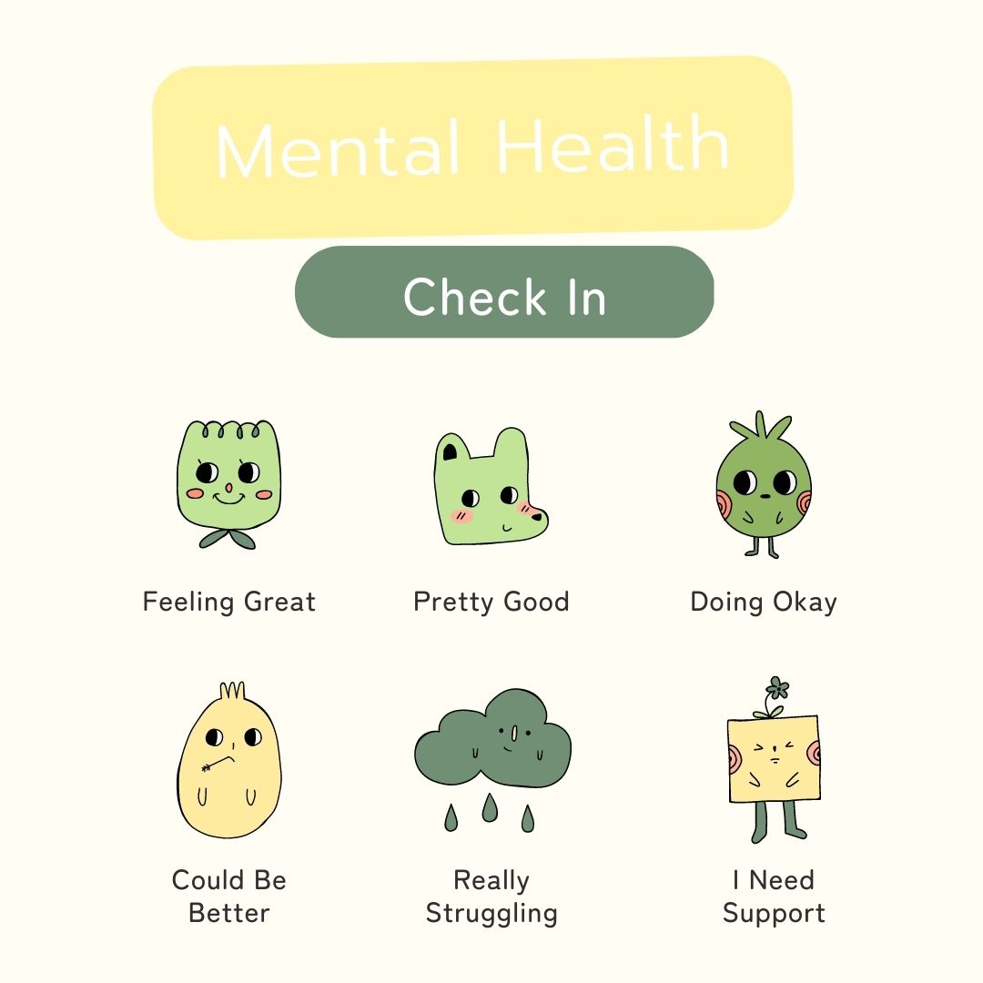 _mmilestones_'s tweet photo. It's important to do a check in every once in awhile on your mental health. Any way you are feeling today is valid and if it's a struggle day, we are here to support you! 
#mentalmilestones #mentalhealth #checkin https://t.co/nFn6SYUb3W