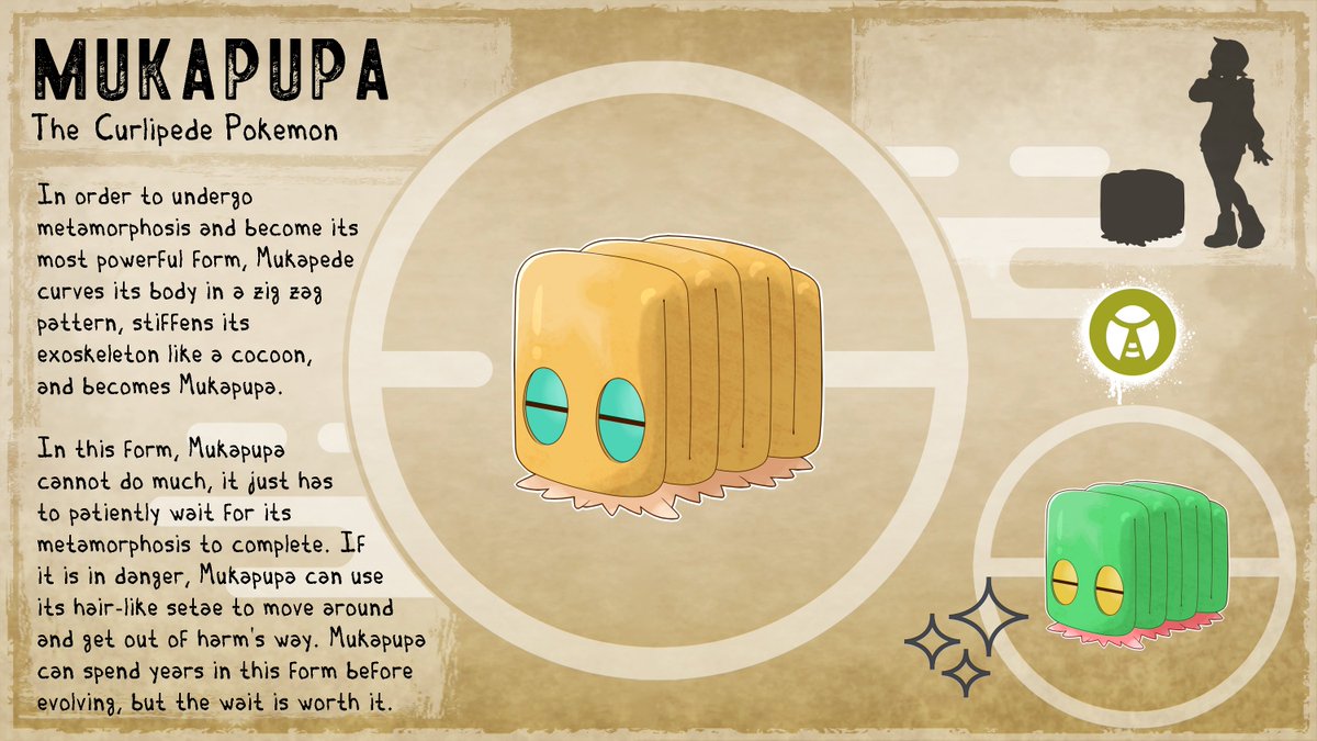 happykaos_'s tweet photo. Continuando com os #Pokemon das primeiras rotas, Mukapede, Mukapupa e Ryujipede são os #EarlyBug da Região de Yonkai!! 

Ryujipede com a tipagem especial de Bug/Dragon, mesmo sendo do tipo Bug e do inicio do jogo, se torna extremamente poderoso! 🐉🐉

#Fakemon #Dragon #Yokai #bug https://t.co/d0wasXoiAJ