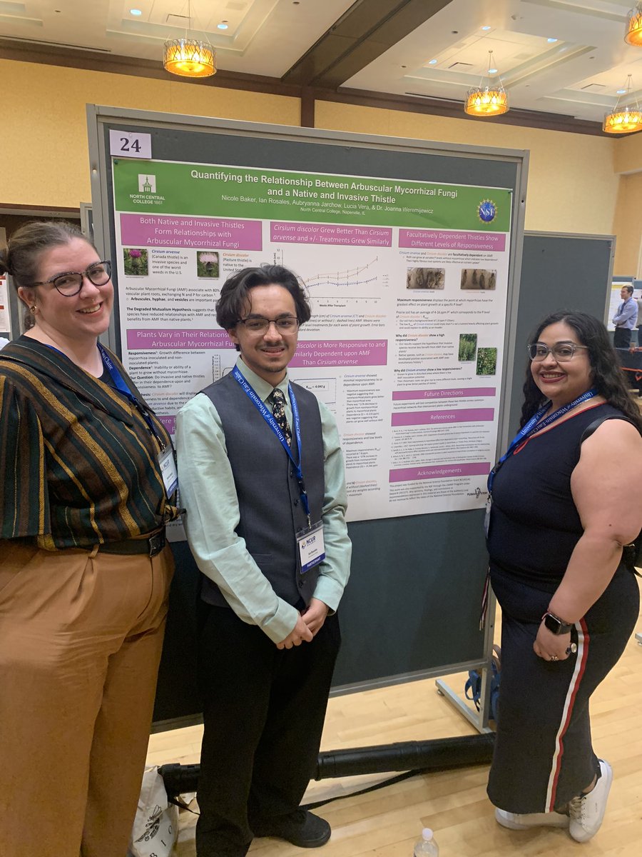 GermanNCC1's tweet photo. Undergraduate research: pursue your passions @northcentralcol, like Nicole, Ian &amp; Lucy who are presenting their biology research at #NCUR2023, a national conference hosted by @UWEauClaire https://t.co/FjPpROOMD2