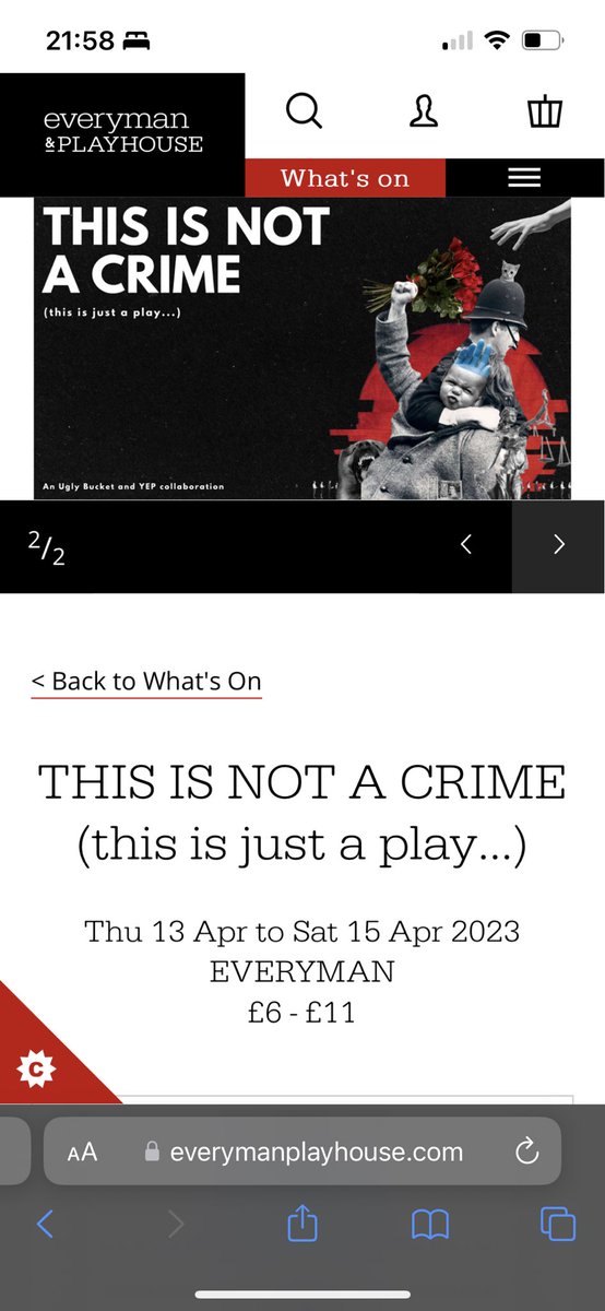 Highly recommend the Youth Theatre production ‘This is not a crime….this is just a play’ - about injustice-inequality-hypocrisy and HOPE! More of these productions by the YEP please <a href="/LivEveryPlay/">Liverpool Everyman & Playhouse theatres</a> 🙏🏼✊🏻👍🏼
