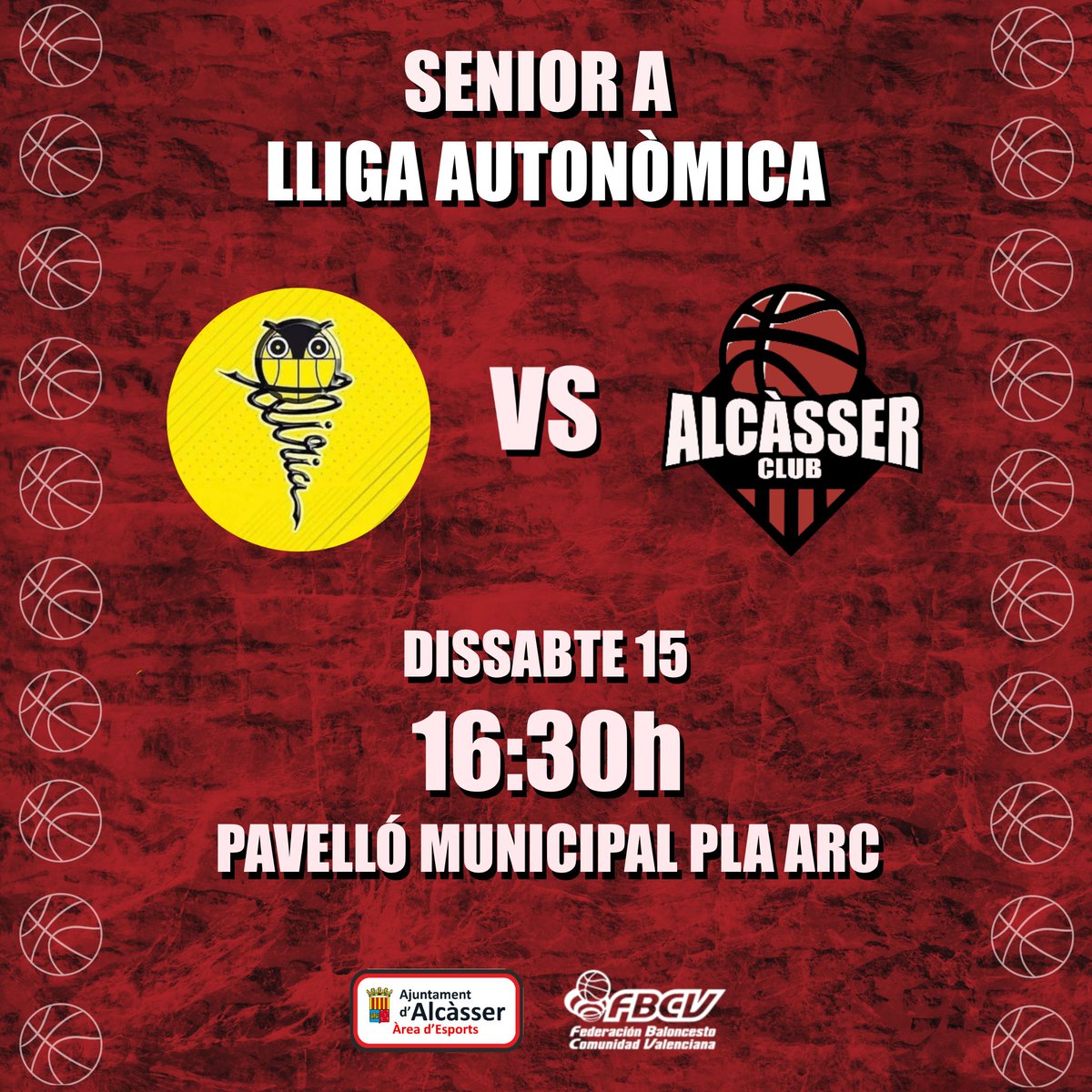 Alcasserbasquet's tweet photo. 🔴⚫️ PARTITS CAP DE SETMANA 15 I 16 D’ABRIL⚫️🔴

@Alcasserbasquet @fbcv_es @alcasser https://t.co/87LBrCiEnC