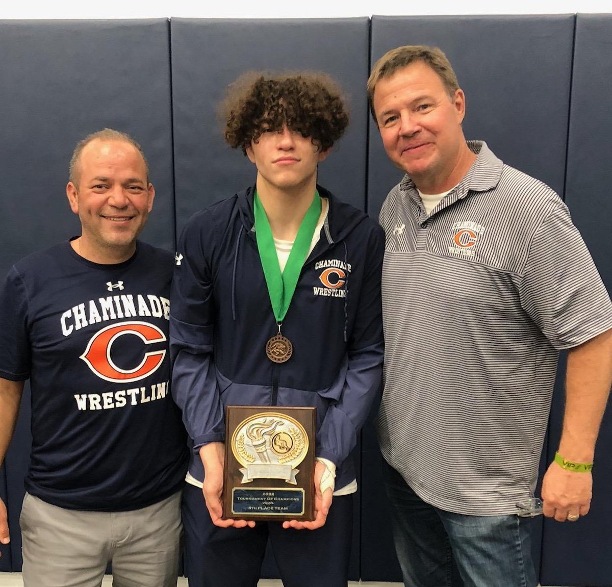 NADEWRESTLING's tweet photo. 3 Chaminade wrestlers make LA Daily News All-Area team. Senior CIF Champs and State qualifiers Kris Castro (160 lbs) and Spencer von Savoye (145 lbs).  Also, Freshman CIF finalist and State qualifier Slava Shahbazyan (132lbs).  Congrats Chaminade wrestlers! https://t.co/2CwrlfsmCj