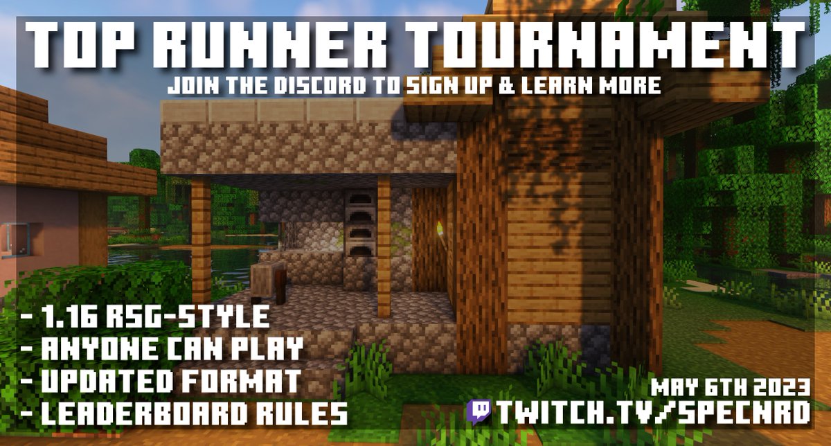 Specnr on X: Top Runner Tournament Is Back! Now powered by MCSR