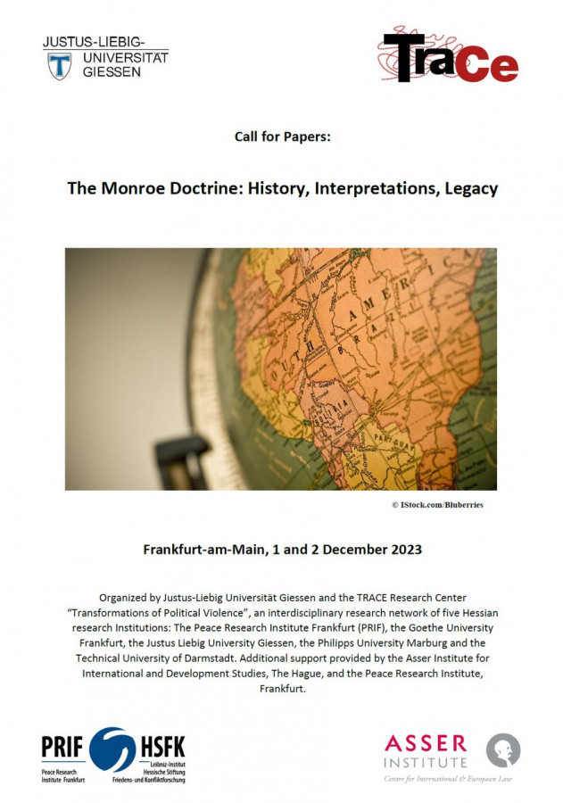 [Appel à communication] DL : 15/05 | The Monroe Doctrine: History, Interpretations, Legacy. Frankfurt-am-Main, 1-2 December 2023.  univ-droit.fr/actualites-de-…
