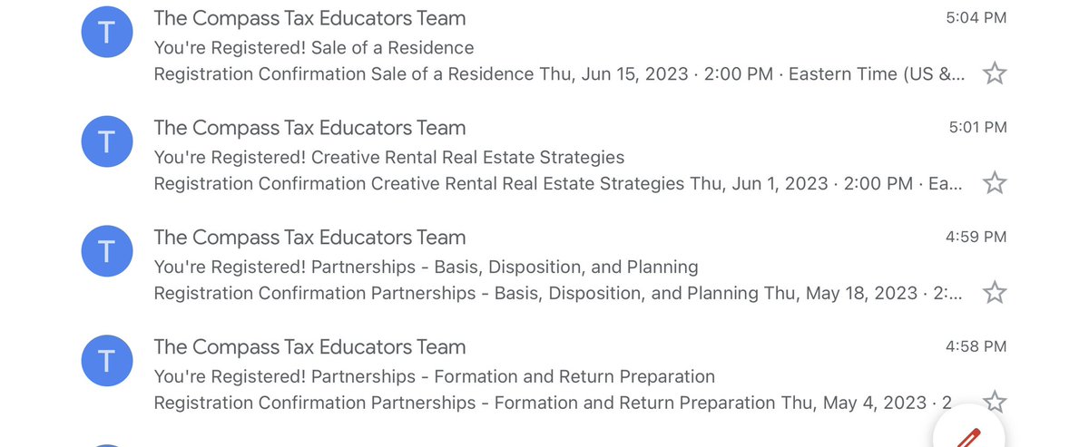 andreamacdcpa's tweet image. Y’all. If you are not @CompassTaxEd ComPASS members, you are missing out. Their post season line up is 🔥🔥🔥. #TaxTwitter