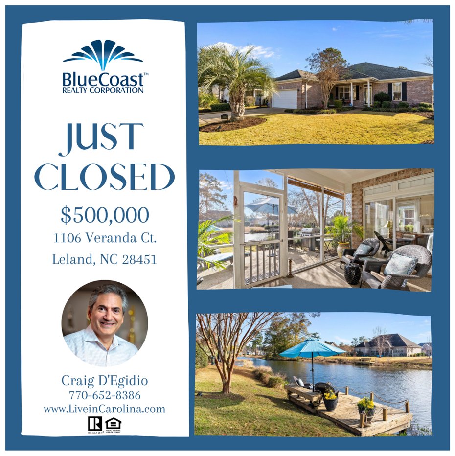 So happy to have helped my buyer from DC find a great home in the beautiful community of Waterford in Leland, NC. The perfect fit for his active lifestyle! 
#property #homebuying #referrals #wilmingtonnc #coastalrealestate #coastalliving #retirementplanning #activelifestyle