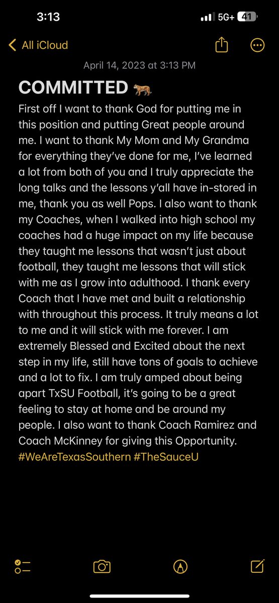 FrankM033's tweet photo. Staying Home!!!!🐅 #Committed #TheSauceU @TSUFootball @CoachRamirezTSU @CoachMckinney3 @CoachDixon_63 @CoachDixon_63 @FootballHeights https://t.co/QgdDpUNlKh