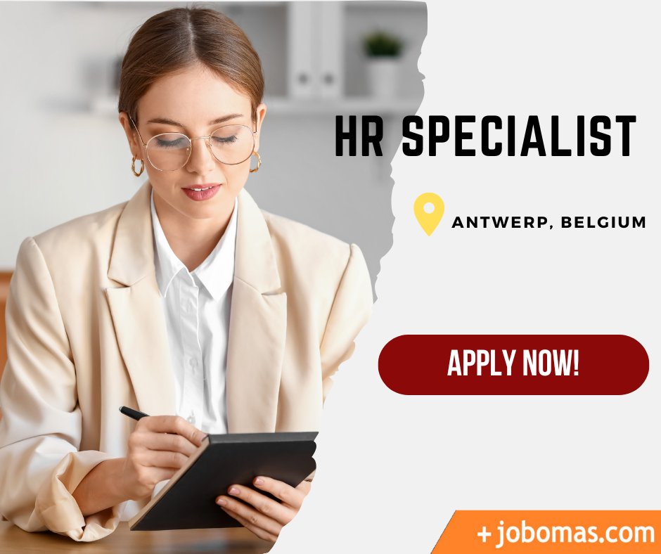 Jobomas's tweet photo. Job opening: #HRSpecialist in #Antwerp #Belgium
Click on the job to submit your application👇
https://t.co/ge61X1wAgI
.
.
.
#Jobomas #JobomasJobs #Jobs #Job #JobomasBelgium https://t.co/bpsgwoGhLx