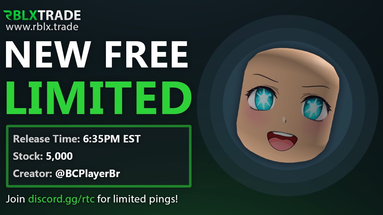 Roblox Trading News on X: New FREE Roblox UGC Limited releasing in 1 hour  and 19 minutes from now! ✨ Deleted previous tweet since the time changed!  📌 Item Link:  Countdown