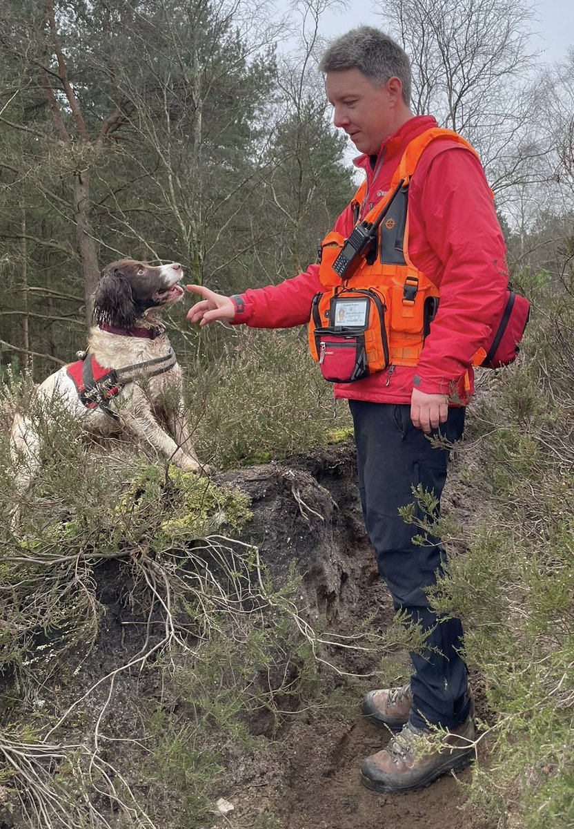 searchdogmillie's tweet photo. Today, after 8.5 operational years, Dad and I clocked up our 100th boots on the ground callout. I’m not done yet. #lowlandrescue https://t.co/7ZoeYuNioQ