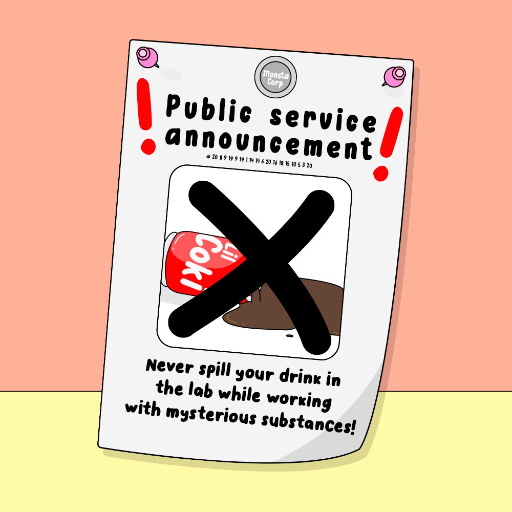 Dr Lil glanced across the room at the fine print on the poster and thought to herself... "Hmm, probably nothing" 🤔