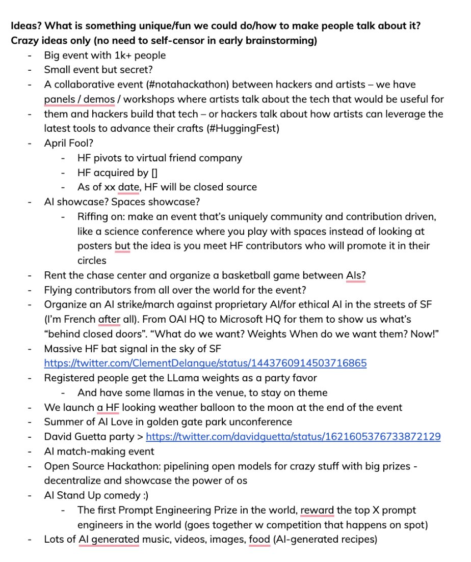 madisenxtaylor's tweet photo. 2/ Let the crazy ideas roam.
The first brainstorm of the how/when/what started #async on a gdoc with the entire HF team (#DecentralizationFTW) Dozens of teammates filled pages worth of ideas! https://t.co/RodvckrbgA