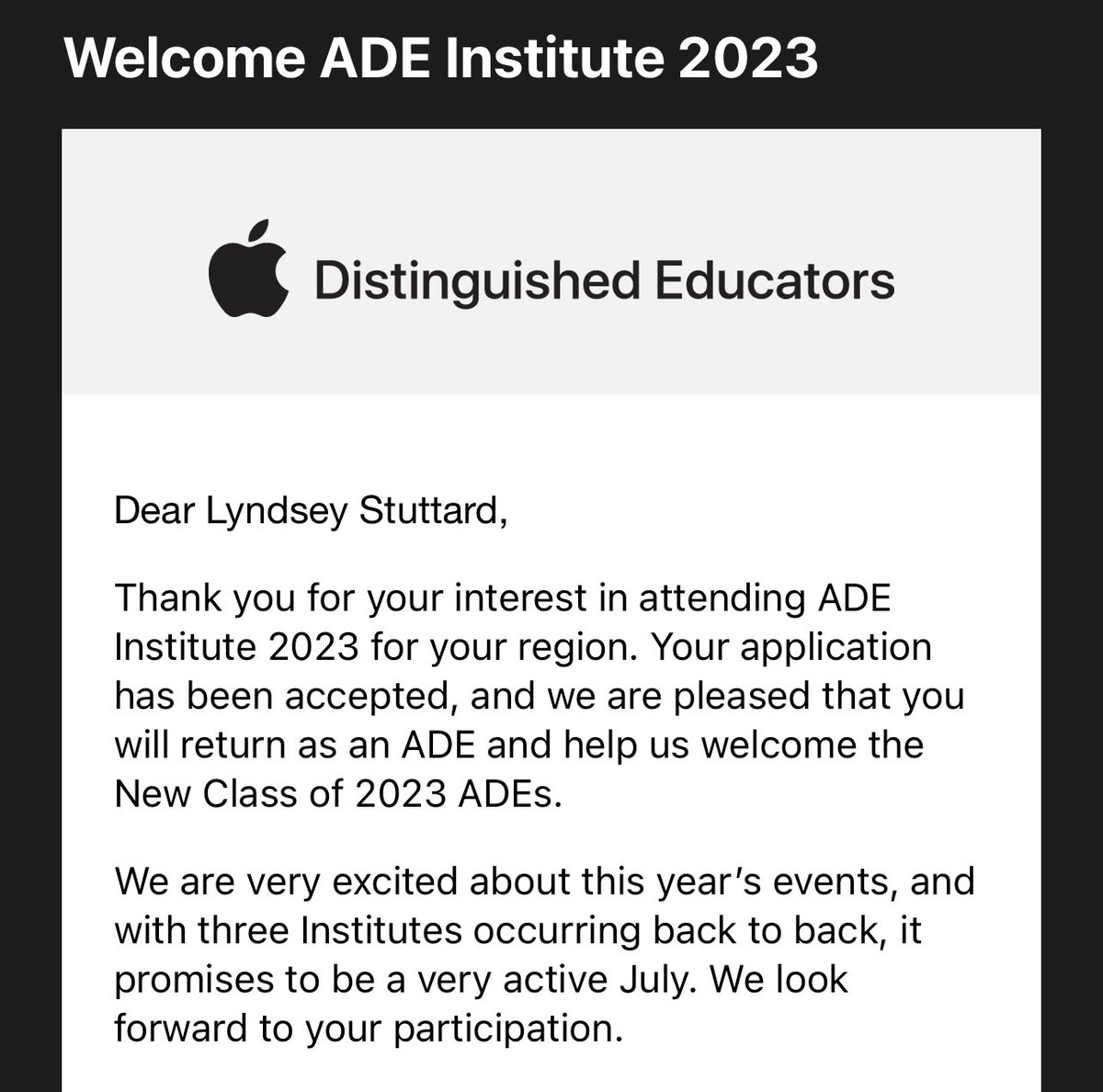 Some very exciting news! #ADE2019 

#AppleEDUCommunity #AppleEDUchat