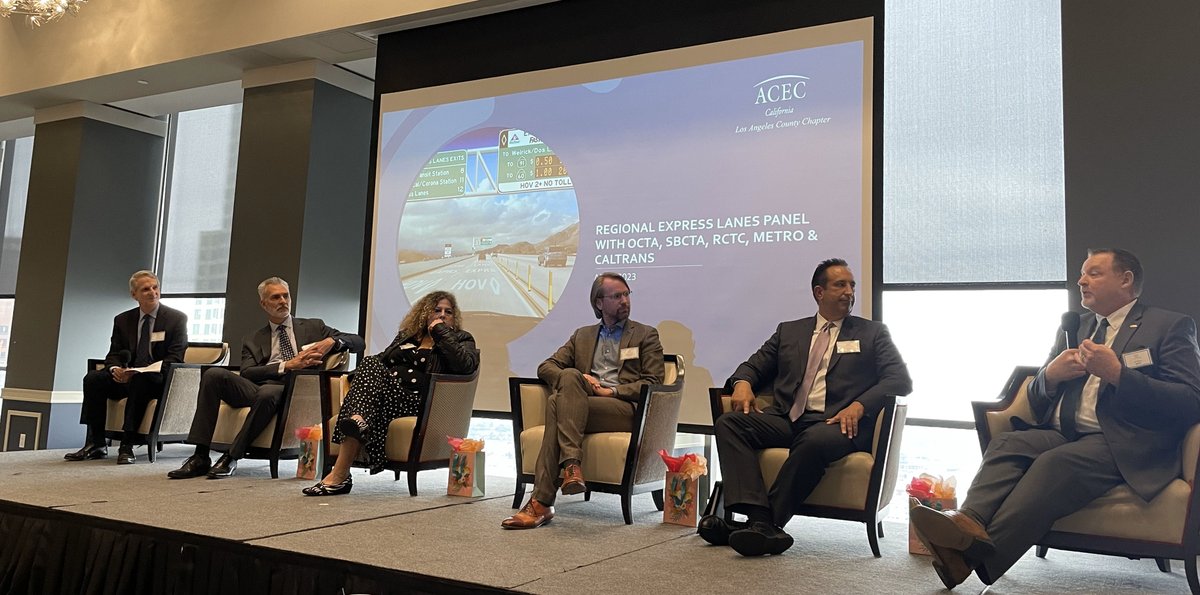 ACECLosAngeles's tweet photo. We had a full house at our April 12th luncheon with speakers from OCTA, SBCTA, RCTC, Caltrans and Metro. Thank you to all who joined us. Stay tuned for information about our next luncheon in June! https://t.co/QoEXXyXICV