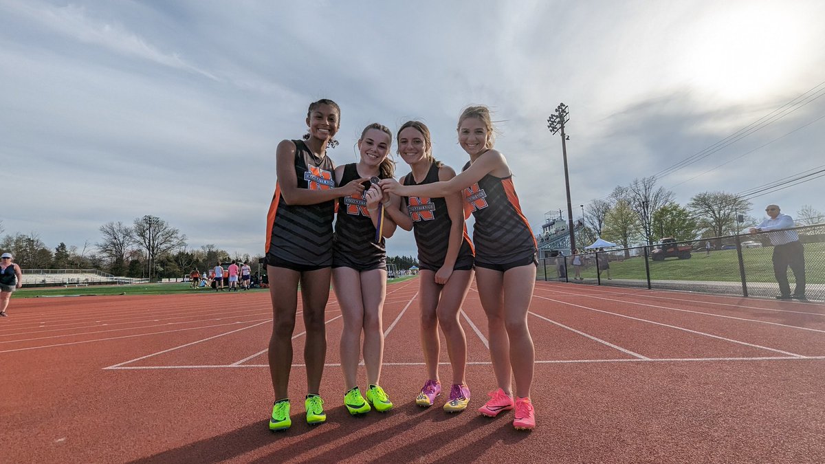 northamptrack's tweet photo. The girls 4X100 nabbed a bronze medal at the Pirate Invitational. https://t.co/KA1nCiW253