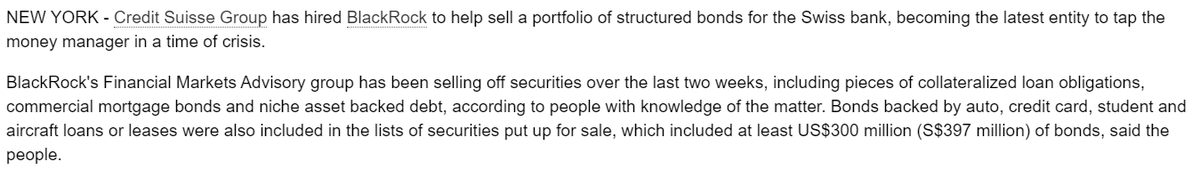 MarketerCap's tweet image. Credit Suisse distressed CMBS, CRE Loan sales managed BlackRock
straitstimes.com/business/black…