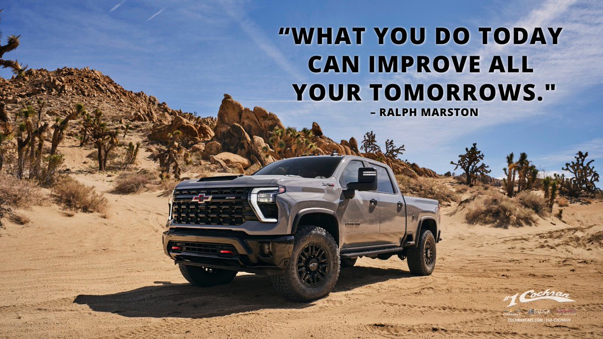 Your tomorrow, starts TODAY! Let's go 💥💯

🏜️📸: 2024 Chevy Silverado HD ZR2