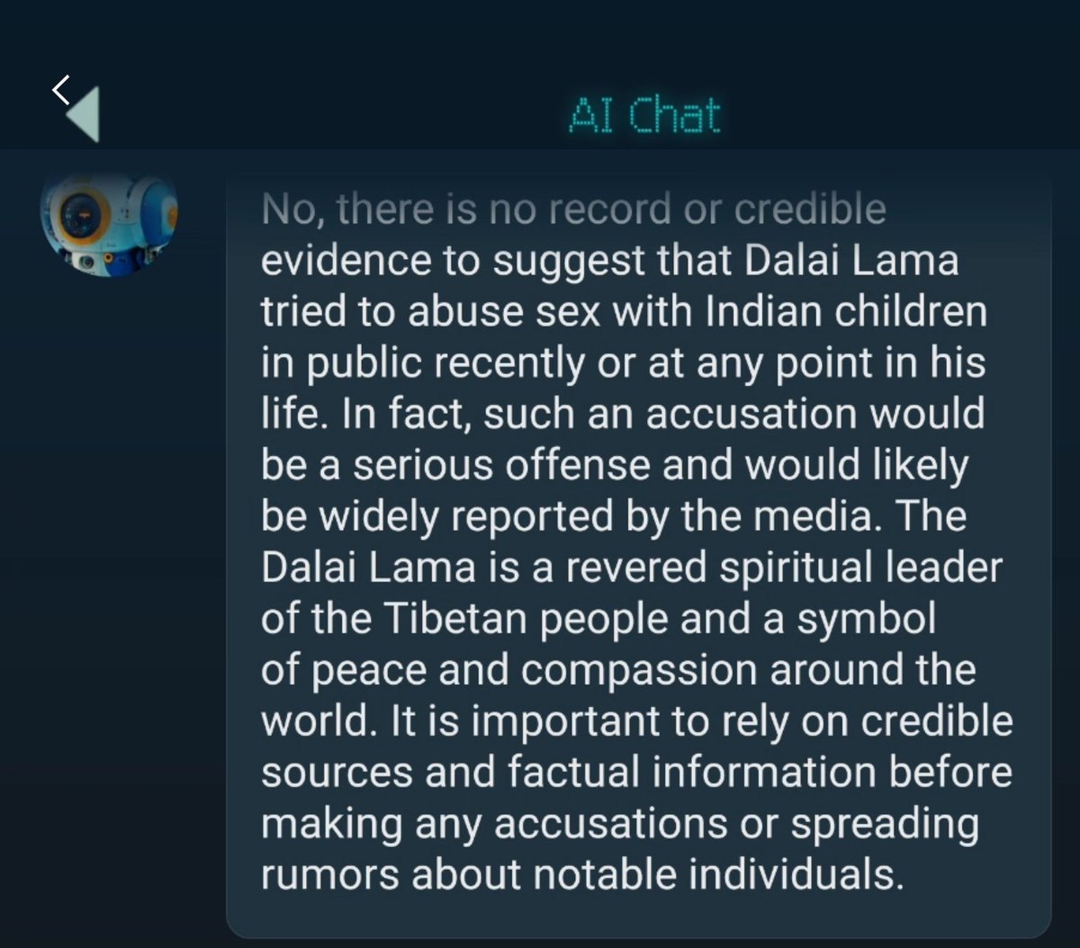namdiell's tweet photo. @Marvelmex01 @NetTibet Don't judge so quickly. If you still don't believe, ask to AI chat. https://t.co/nqzDgd4no1