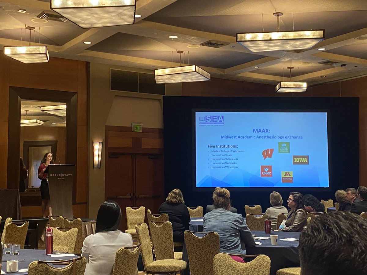 Dawn Dillman, MD (@dawndillman1) on Twitter photo Great job Kristin Bevil presenting <a href="/SEAnesHQ/">Society for Education in Anesthesia</a> the Midwest Academic Anesthesiology Exchange- a multi-institutional faculty development collaboration between <a href="/uwanesthesia/">uwanesthesia</a> <a href="/MCW_Anesth/">MCW Anesthesiology</a> <a href="/UIowaAnesthesia/">UI Department of Anesthesia</a> <a href="/UNMCanesthesia/">UNMC Anesthesiology</a> <a href="/UMNanes/">UMN Dept. of Anesthesiology</a>
#SEA23Spring Great job Kristin Bevil presenting <a href="/SEAnesHQ/">Society for Education in Anesthesia</a> the Midwest Academic Anesthesiology Exchange- a multi-institutional faculty development collaboration between <a href="/uwanesthesia/">uwanesthesia</a> <a href="/MCW_Anesth/">MCW Anesthesiology</a> <a href="/UIowaAnesthesia/">UI Department of Anesthesia</a> <a href="/UNMCanesthesia/">UNMC Anesthesiology</a> <a href="/UMNanes/">UMN Dept. of Anesthesiology</a>
#SEA23Spring