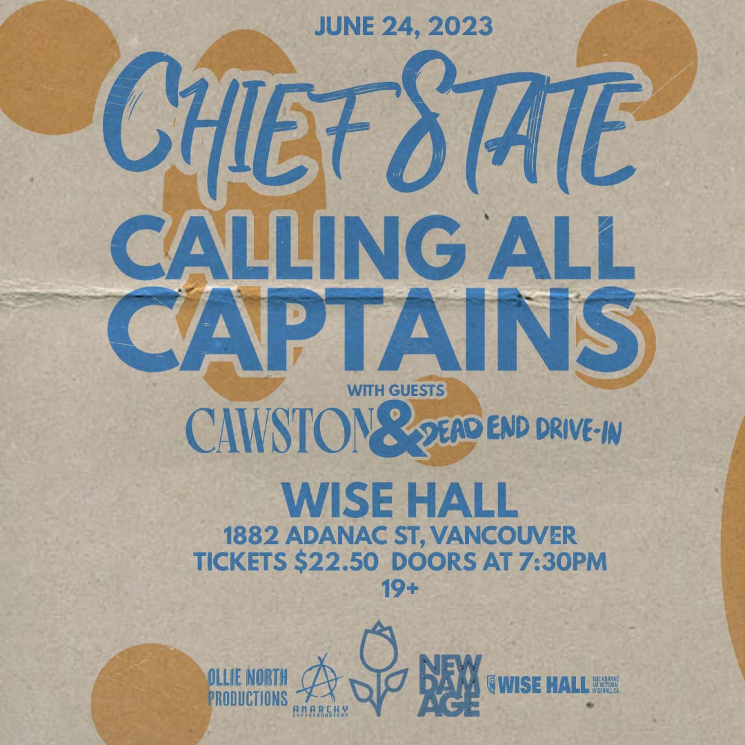 Rickshaw Theatre (@rickshawtheatre) on Twitter photo 🔥JUST ANNOUNCED🔥
<a href="/chief_state/">chief state 🌧</a> and <a href="/CallingAllCptns/">calling all captains</a> are taking the @wisehall stage on June 24th with support from <a href="/Cawstonmusic/">Cawston</a> and #DeadendDriveIn, Don't miss out!
TIX: bit.ly/3A2eMxQ
RSVP: bit.ly/43t5wQN
Presented by Ollie North Productions 🔥JUST ANNOUNCED🔥
<a href="/chief_state/">chief state 🌧</a> and <a href="/CallingAllCptns/">calling all captains</a> are taking the @wisehall stage on June 24th with support from <a href="/Cawstonmusic/">Cawston</a> and #DeadendDriveIn, Don't miss out!
TIX: bit.ly/3A2eMxQ
RSVP: bit.ly/43t5wQN
Presented by Ollie North Productions