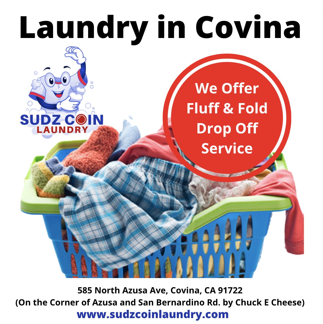 Laundry is no fun to do! Have us do it for you!
Simply go online and book an appointment at
sudzcoinlaundry.com
-
Your #Laundry Destination in #Covina
-
#fluffandfold #sudzlaundry #coinlaundry in #covina #westcovina #laundry #covinalaundry #coinoplaundry #covinalaundromat