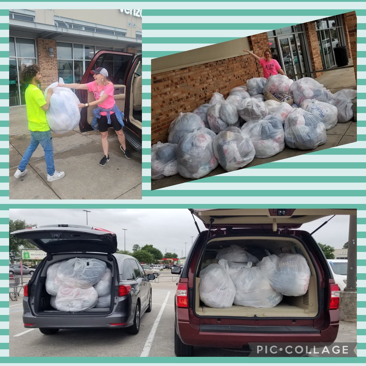 What does 13,818 bags look like? Check out what <a href="/TheissKISD/">Theiss Elementary</a> collected for the <a href="/HEB/">H-E-B</a> School Recycling project for #EarthDay! <a href="/KleinISD/">Klein ISD</a>