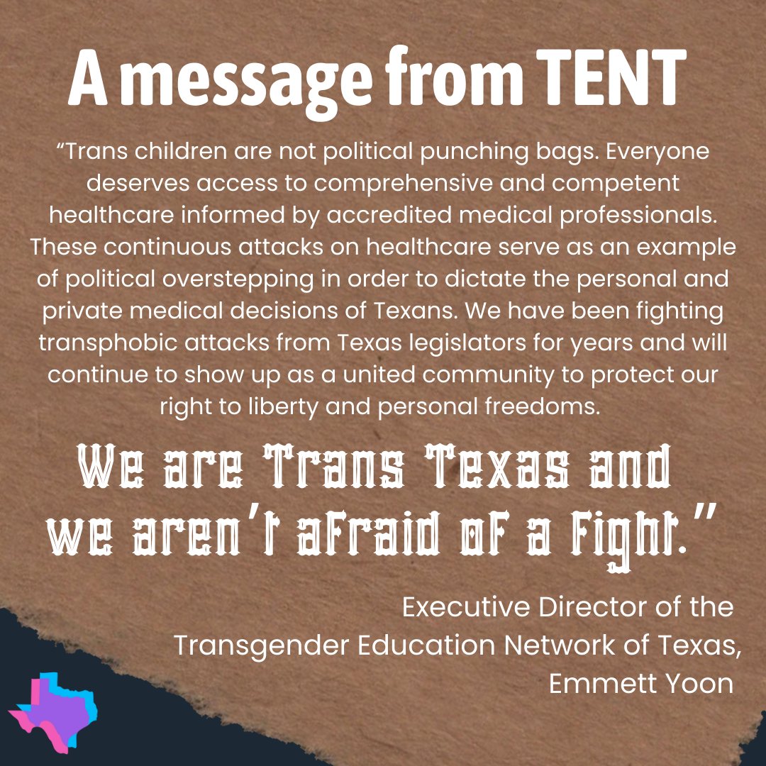 📜TX BILL UPDATE 📜 In a closed-door, last-minute meeting, the Texas House Public Health Committee voted today to advance House Bill 1686 & Senate Bill 14. These bills, if passed, would ban evidence-based, life-saving health care for transgender adolescents in Texas.