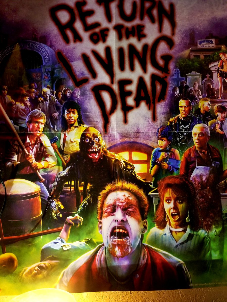 All time greatest zombie flick. 
This poster by Scream Factory completes me.  
#screamfactory #returnofthelivingdead #danobannon #zombie